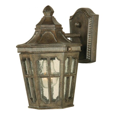 Maxim One Light Sienna Seedy Glass Wall Lantern 40152CDSE
